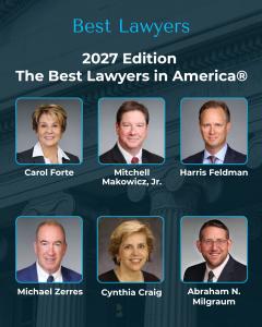 Graphic featuring Blume Forte attorneys recognized in the 2027 edition of The Best Lawyers in America.