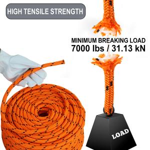 Heavy duty arborist rope styled and calling out infographics done for Amazon seller