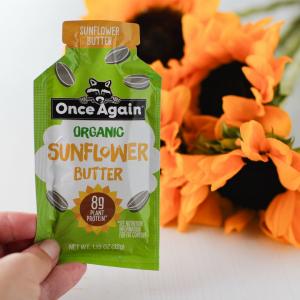 New organic sunflower butter high-protein spread packet