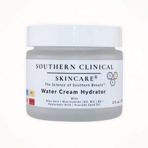Glass jar of skincare moisturizer Water Cream Hydrator