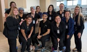 Dr. Sobti and his surgical team of nurses and technicians pose for a group picture on the day of their first surgical cases at Everest Surgery Center in Midlothian, Texas