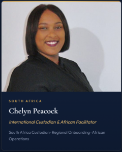 Chelyn Peacock International Custodian & African Facilitator
