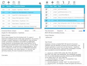 Layout Conversion Workbench Angular + TypeScript REST DEV Window