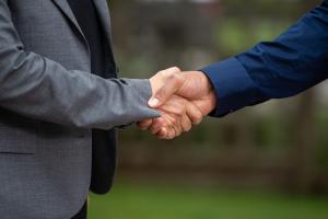Partners shaking hands