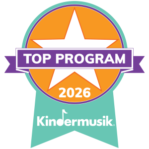 Top Kindermusik Program award badge recognizing My Little Conservatory as the #1 Kindermusik program in the world for the third year in a row.