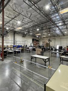 Case Craft manufacturing facility in Las Vegas with production workstations and equipment.