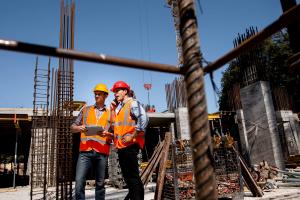 workers on construction site