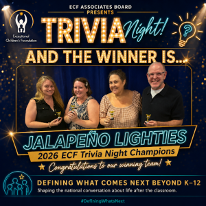 The Jalapeno Lighties won first place at Exceptional Children's Foundation Trivia Night at the ECF Kayne Eras Center in Culver City