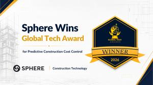 Sphere wins Global Tech Award for Predictive Construction Cost Control