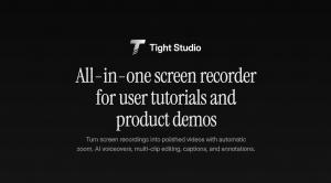 Tight Studio all-in-one screen recorder for user tutorials and product demos
