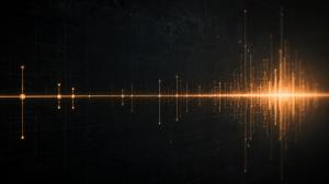 Abstract timeline visualization showing sparse activity markers for a long period followed by a dense spike of activity