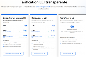 LEI FR Pricing