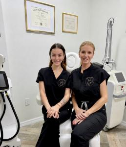 Two medical spa practioners smiling
