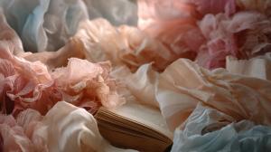 Book with layers of soft fabric representing Learn Look Locate's stage 4 breast cancer maintenance therapy resource