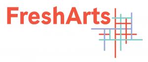 "Fresh Arts" printed over various sized squares