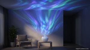 BL-XK09-IV galaxy projector creating an indoor aurora lighting scene
