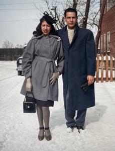 Young Fortino and Connie Méndez in Chicago, whose family history helped inspire the microdrama Back to 18th Street.