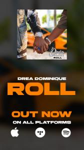 Cover art for Drea Dominique's single "Roll," featuring two people holding hands