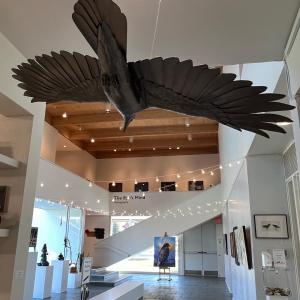 Hundreds of juried art works, all inspired by the annual arrival of a murder of crows to Mansfield Art Center, make up the unforgettable CrowFest art festival exhibition.