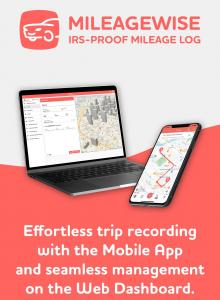 MileageWise mileage tracker app and desktop dashboard for mileage log