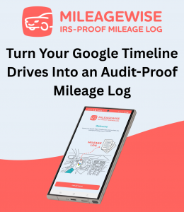 MileageWise's Mileage Log from Google Maps app launched in 2025, keeping up with the changes in how Google Timeline data is stored.