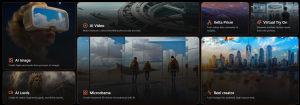 Xelta.ai AI content creation platform showcasing AI image and video generation, Microdrama, Reel Creator, Xelta Prism, and Virtual Try-On.