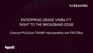 Creanord Verifies TWAMP Interoperability with FRITZ!Box