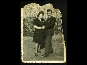 Sol and Sally Rosenkranz in the Bergen-Belsen Displaced Persons Camp, 1947