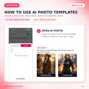 ChackTok AI Photo Templates event setup guide