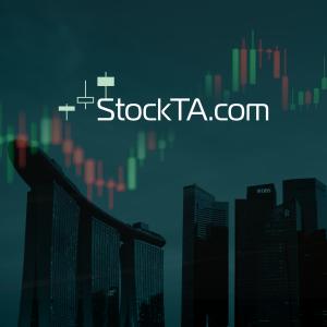 StockTA.com logo with background of Singapore Skyline