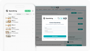 Screenshot of Spacebring coworking space platform sync with Office Hub