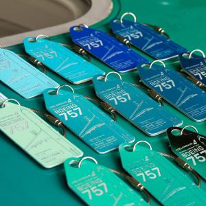 Aviationtag x Icelandair Hekla Aurora Collection - mood photo with some of the many color variants