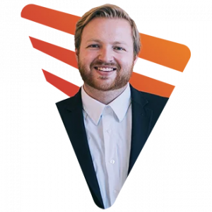 This is a headshot of Micah Van Rijs. chief revenue officer for Vendilli