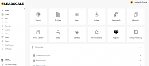 Screenshot of the Leadscale One Platform