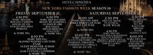 NYFW Schedule (Photo Credit: hiTechMODA)