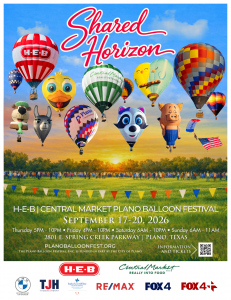 2026 H-E-B | Central Market Plano Balloon Festival Shared Horizon Poster