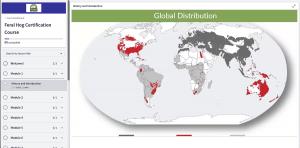 A chart from the course showing the distribution of feral hogs around the world.