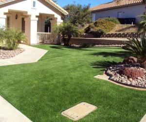 front yard turf installation project in North Scottsdale