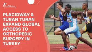 Athlete graphic with partnership title text representing orthopedic surgery in Turkey