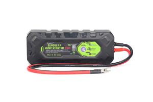 A black leagend battery-free supercap jump starter JS300 with a green lable in the picture