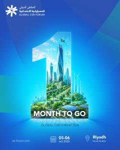 Graphic announcing one month to go until the Global CSR Forum 2026
