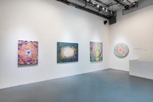 Installation view of Jiang Miao's solo exhibition The Shape of Living Light at Crossing Art in Chelsea.
