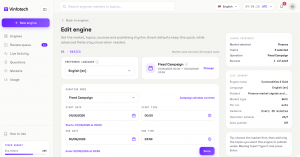 Vinfotech AI Market Creator generation engines with operator rules controlling binary and multi-option markets, winning outcome logic and resolution date limits