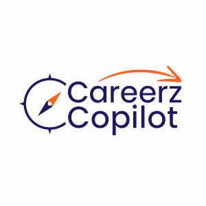 Careerz Copilot Logo is blue and orange using company fonts and compass symbol
