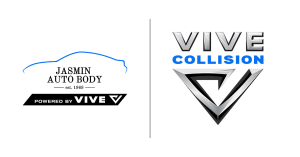 Jasmin Auto Body logo and VIVE Collision logo