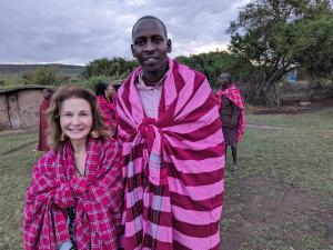 Teresa and Emmanuel capture a moment during her trip to Kenya. Photo: M. Teresa Lawrence.