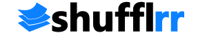 shufflrr black logo for light background