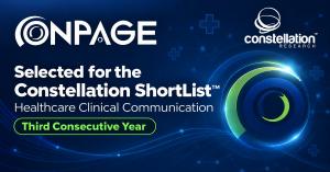 OnPage selected for the Constellation ShortList for Healthcare Clinical Communication for the third consecutive year.