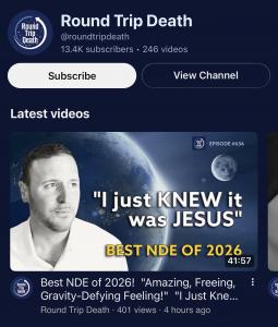 Dr. Chase Skylar DeMayo featured on Round Trip Death Best NDE of 2026 near-death experience episode