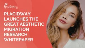 PlacidWay whitepaper banner showing a woman with long dark hair representing plastic surgery tourism